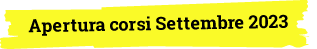 Apertura corsi settembre 2023